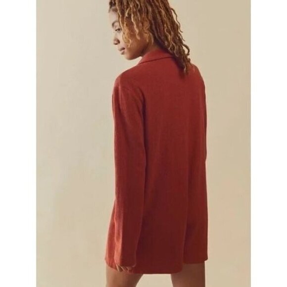 Free People FP Beach Lizzie Blazer Rust Romper One Piece Dress Size S NWT - Picture 3 of 8